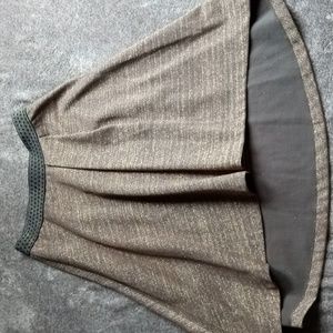 HD in Paris Anthropologie hi low gold metallic circle skirt